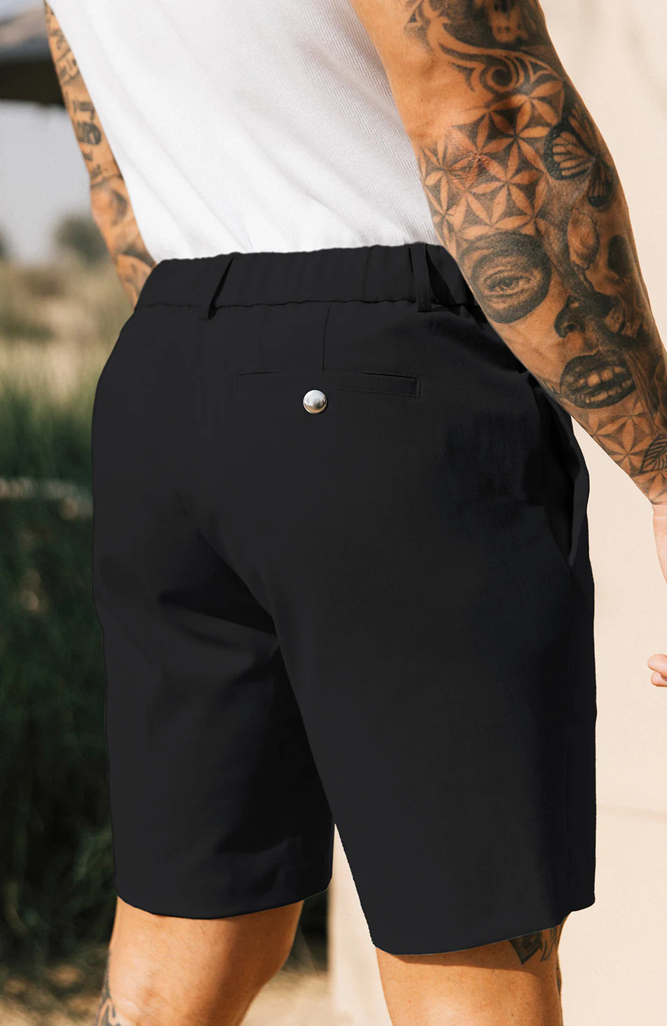 Aster Tailored Stretch Fit Short in Black - Image 5
