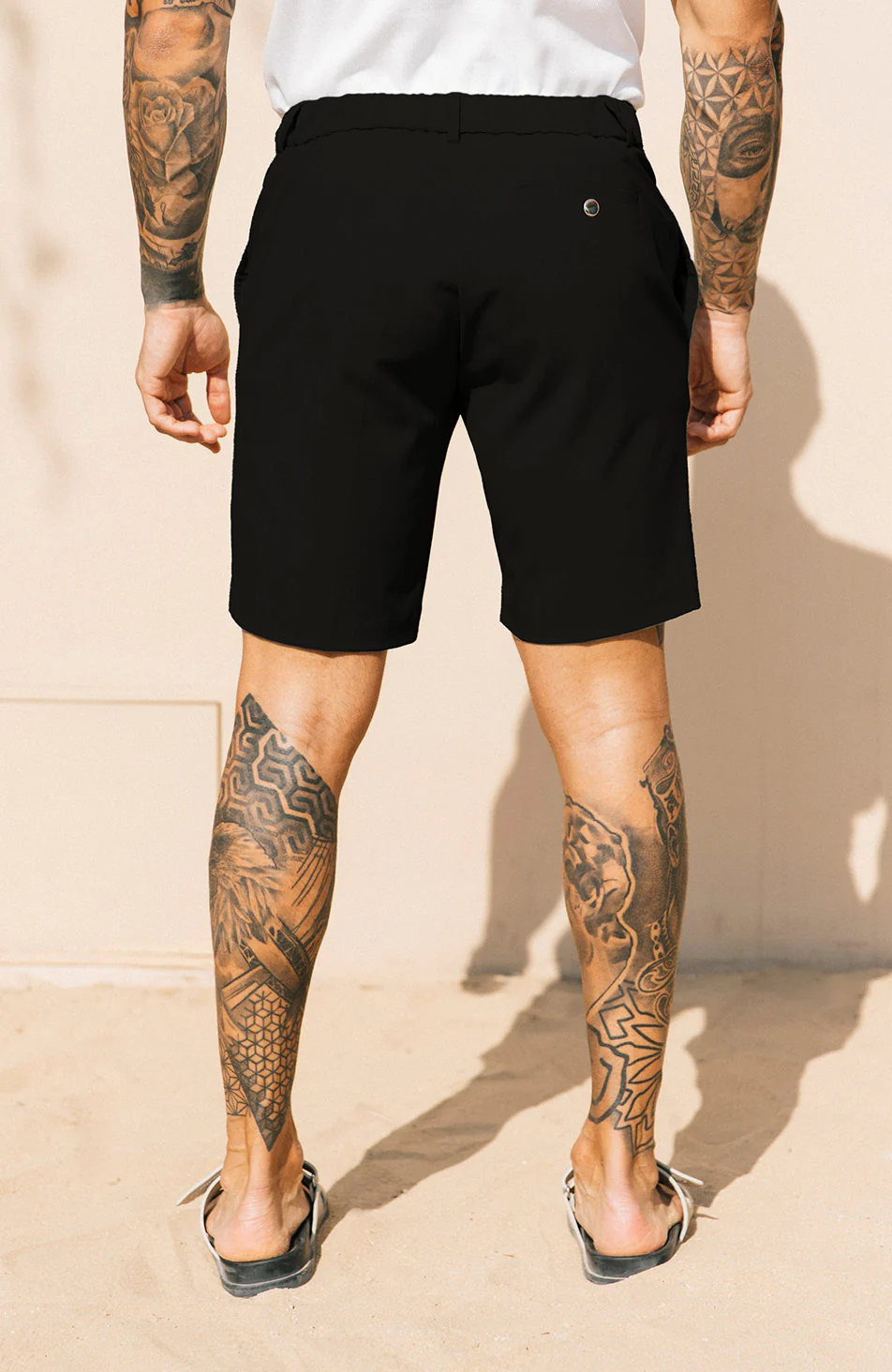 Aster Tailored Stretch Fit Short in Black - Image 6