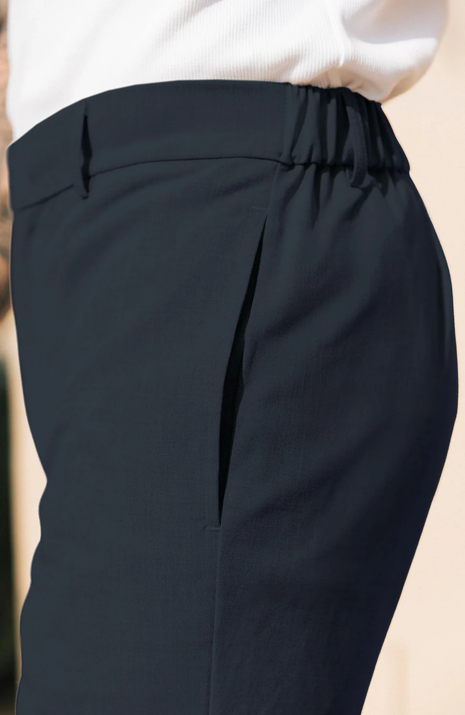 Aster Tailored Stretch Fit Short in Navy - Image 6