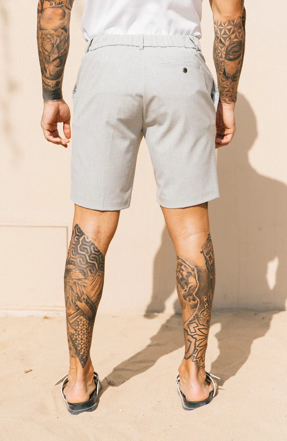 Aster Tailored Stretch Fit Short in Grey - Image 6