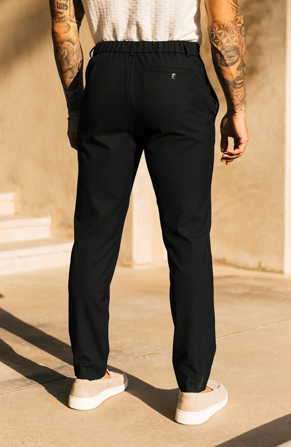Aster Tailored Stretch Slim Leg Pants in Black - Image 3