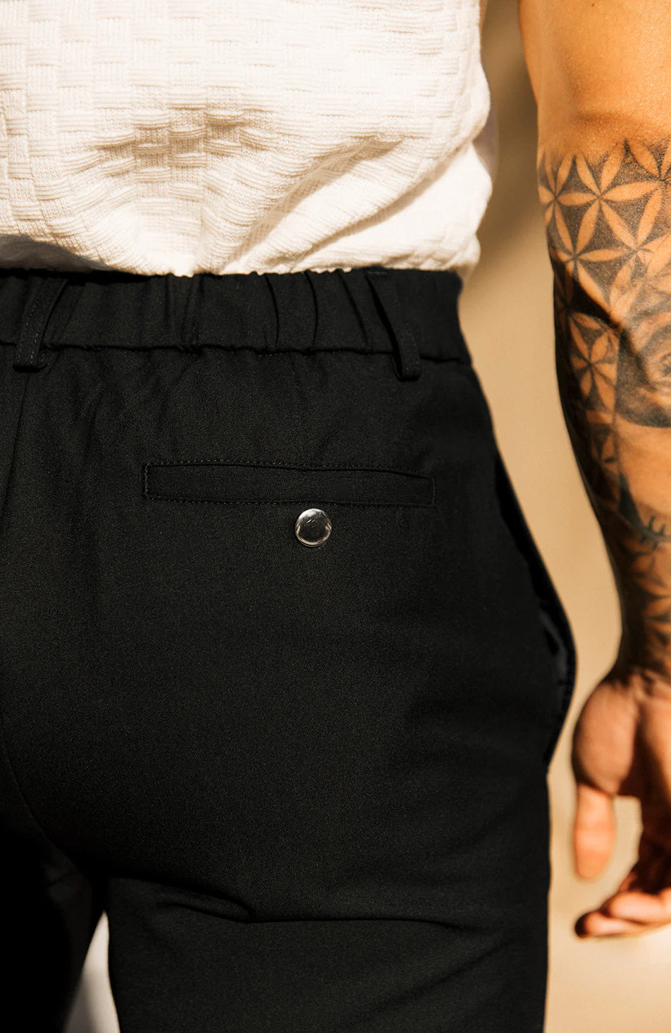 Aster Tailored Stretch Slim Leg Pants in Black - Image 4