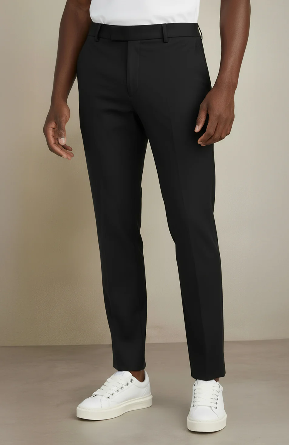 Aster Tailored Stretch Slim Leg Pants in Black - Image 5