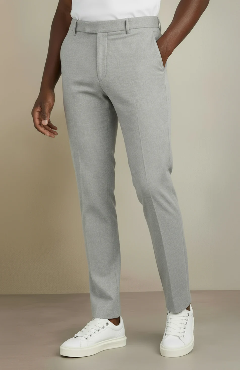 Aster Tailored Stretch Slim Leg Pants in Grey - Image 6