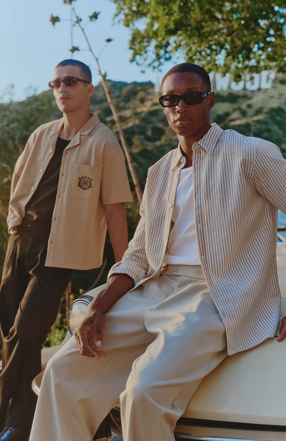 Balencio Embroidered Stripe Shirt in Beige and White - Image 8