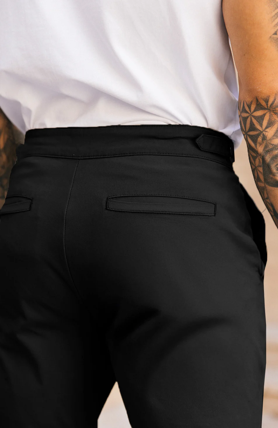 Beaufort Stretch Chinos in Black - Image 4