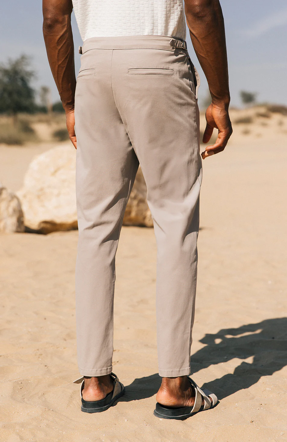Beaufort Stretch Chinos in Beige - Image 3