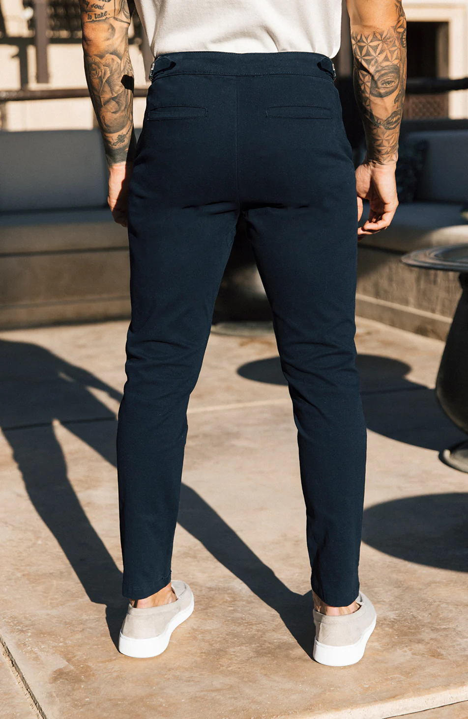 Beaufort Stretch Chinos in Navy - Image 4