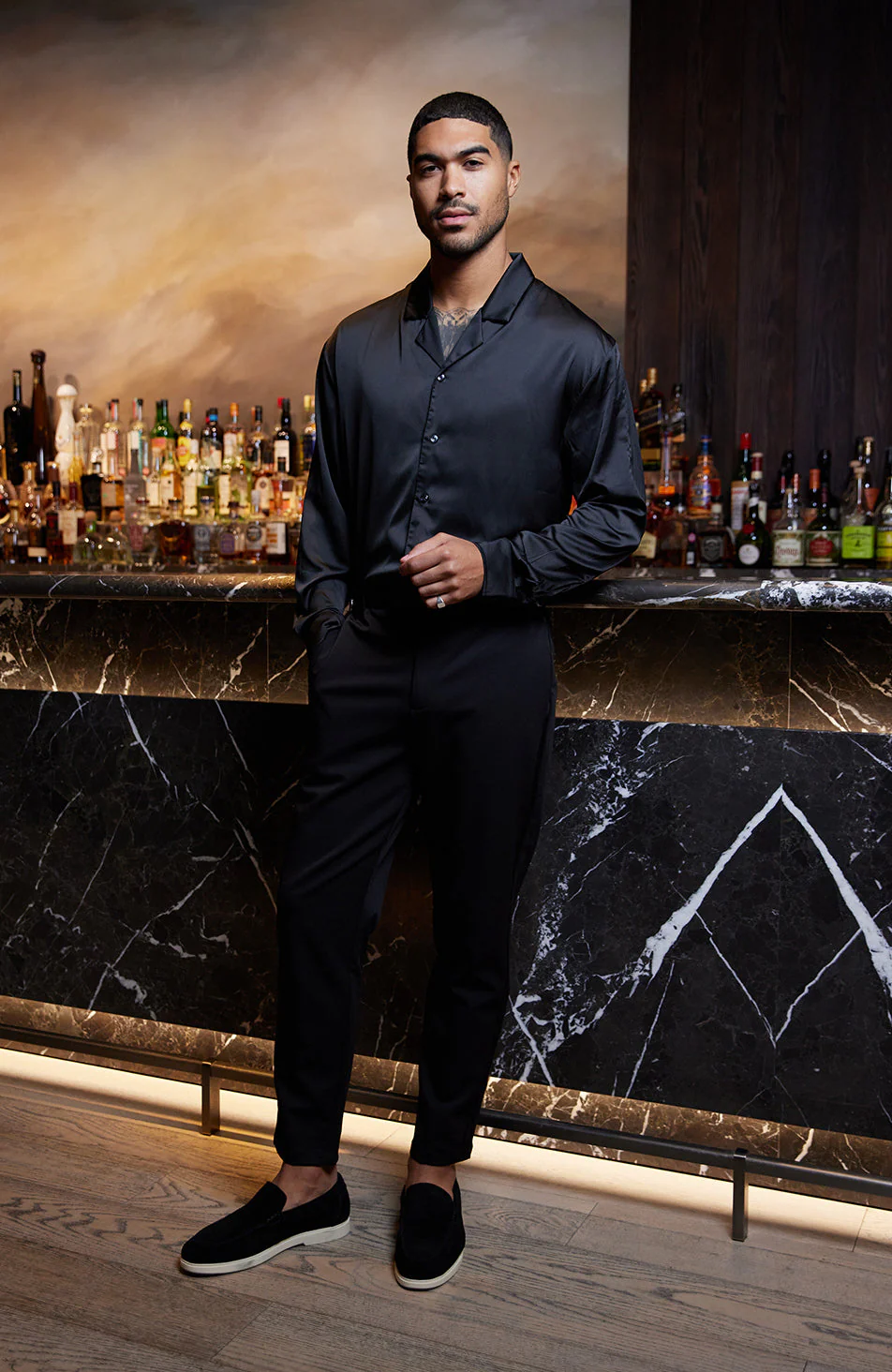 Blanton Slim Tux Chino pants in Black - Image 7