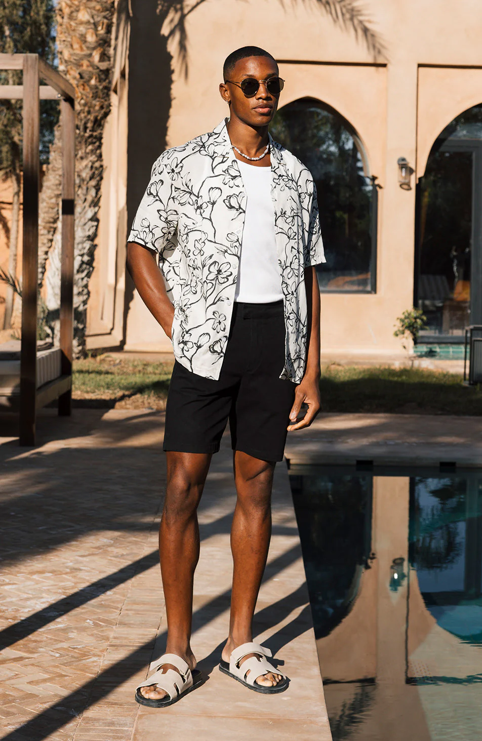 Bora Relaxed Fit Dove Shirt in Black and White - Image 6