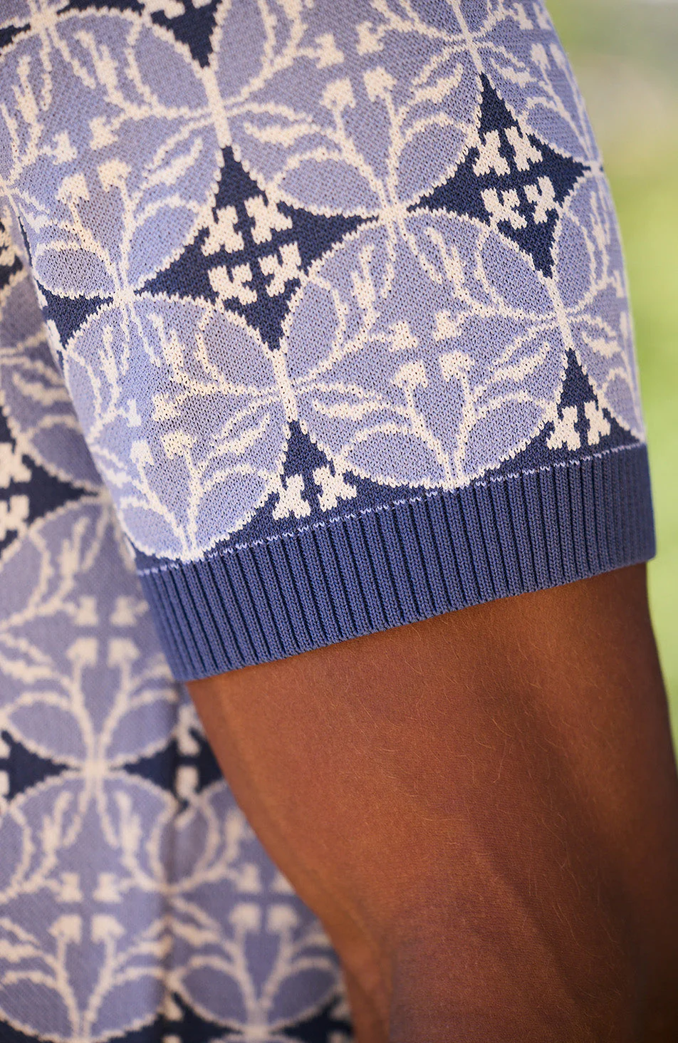 Cabo Slim Knit Shirt in Blue - Image 4