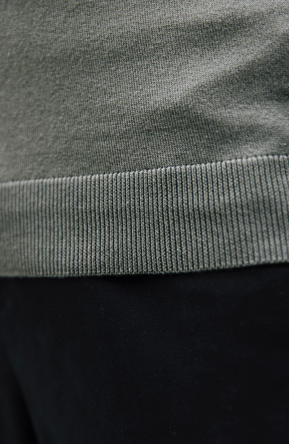 Canarsie Slim Knit Zip Jumper in Khaki - Image 8