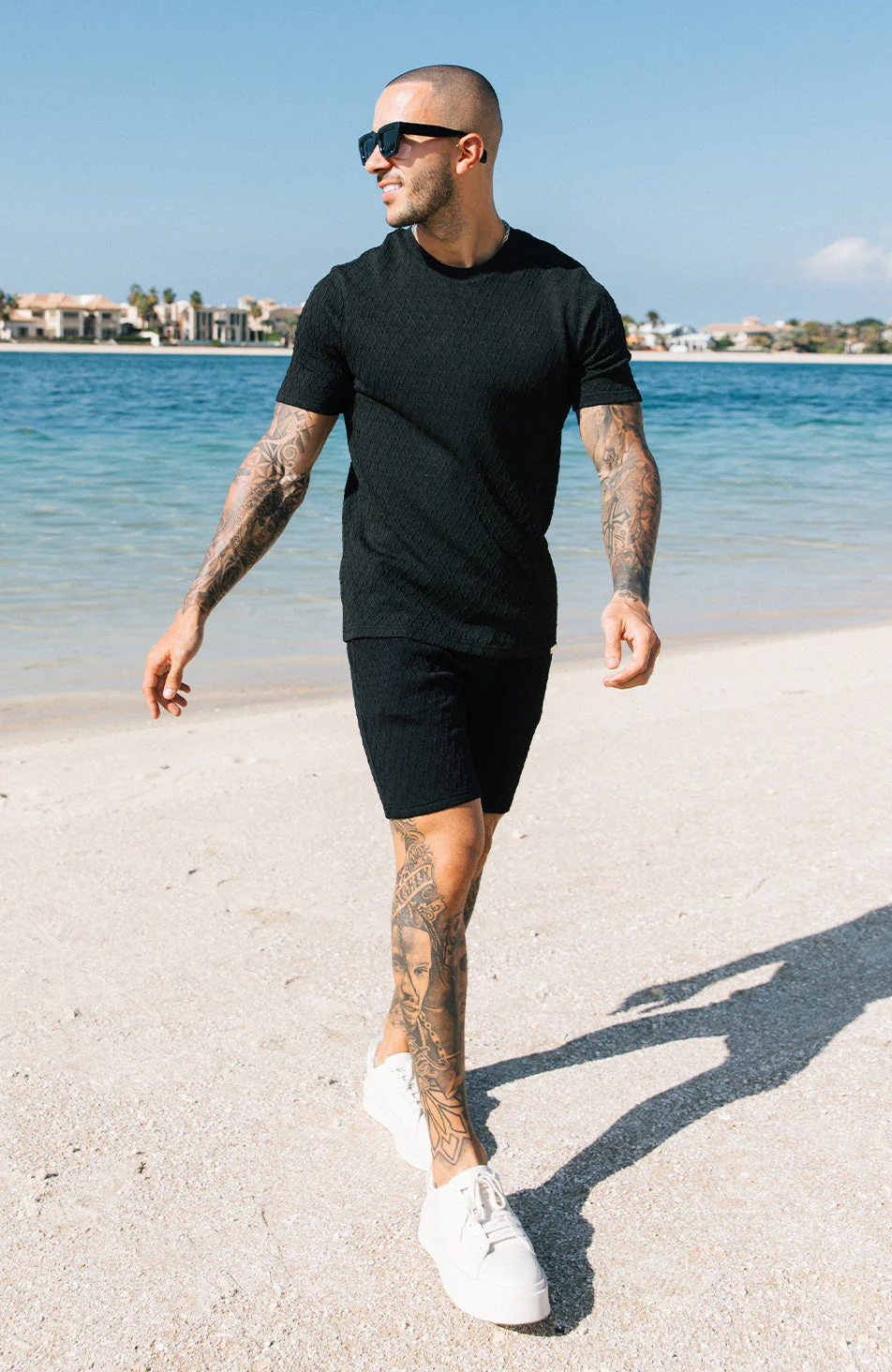 Cannes Knit Shorts in Black - Image 2