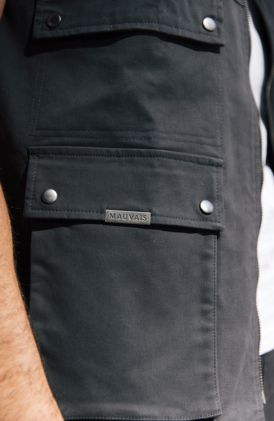Cargo Vest in Charcoal - Image 4