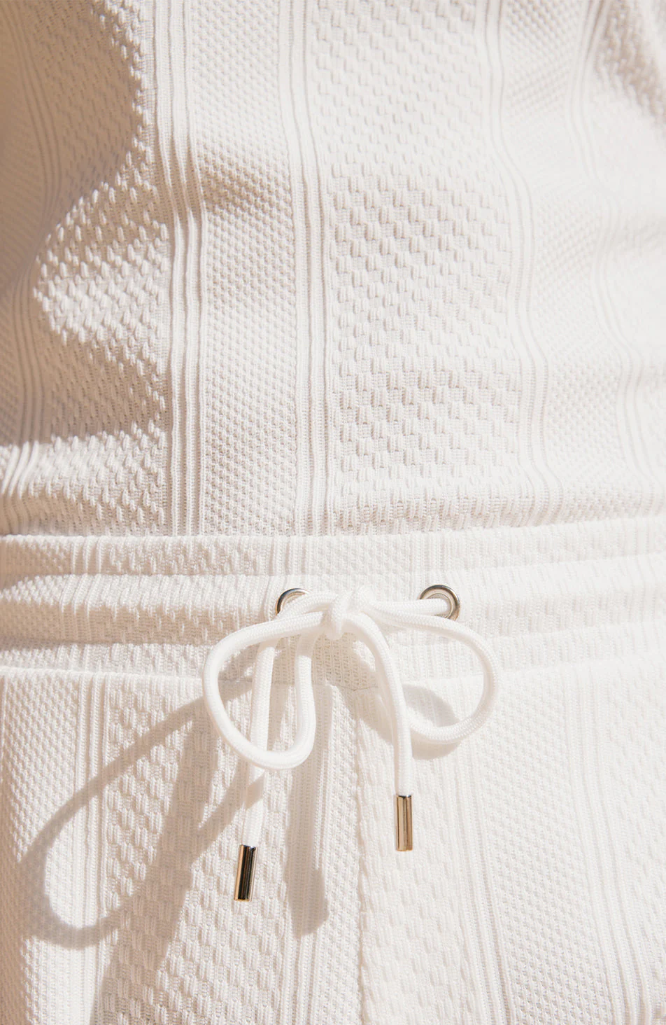 Cedro Knit Shorts in White - Image 6