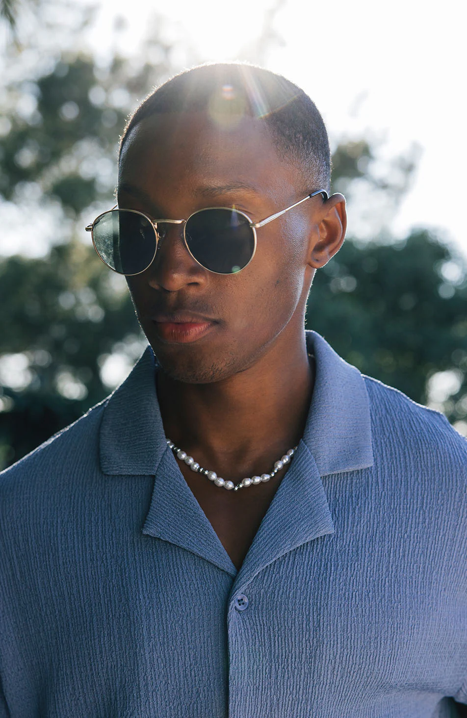 Eivissa Relaxed Fit Shirt in Storm Blue - Image 5