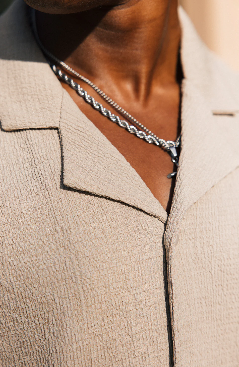 Eivissa Relaxed Fit Shirt in Taupe - Image 3