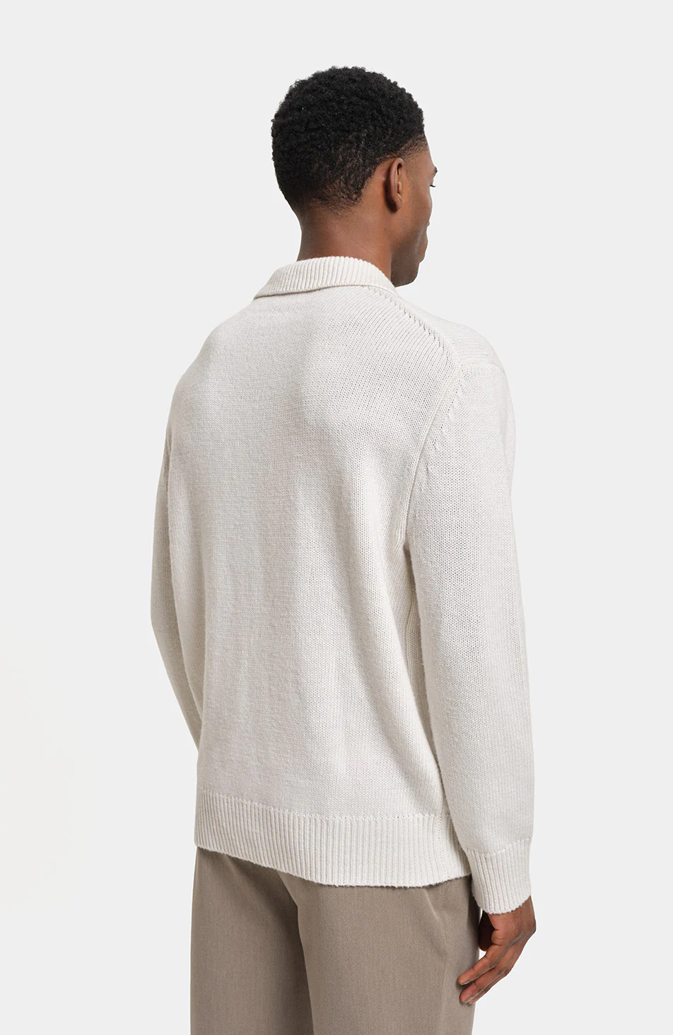 Harlem Knitted Jumper in Ecru - Image 6