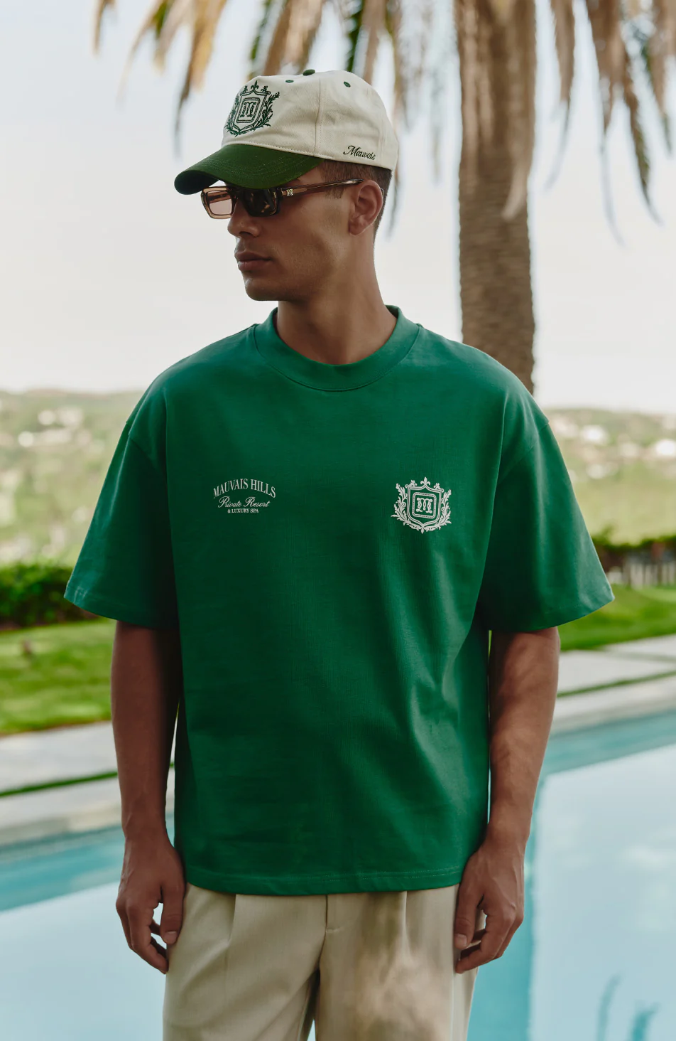 Hills Crest Graphic T-shirt in Green - Image 4