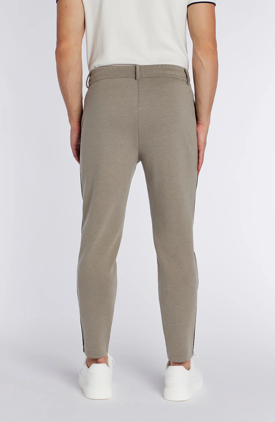 Lowell Slim Piping Joggers in Taupe - Image 5
