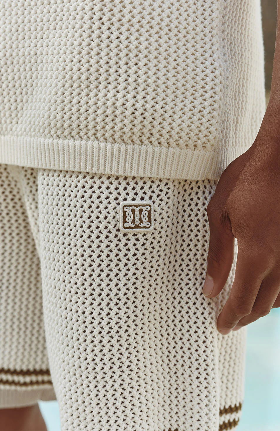 Malibu Cotton Crochet Shorts in White - Image 6