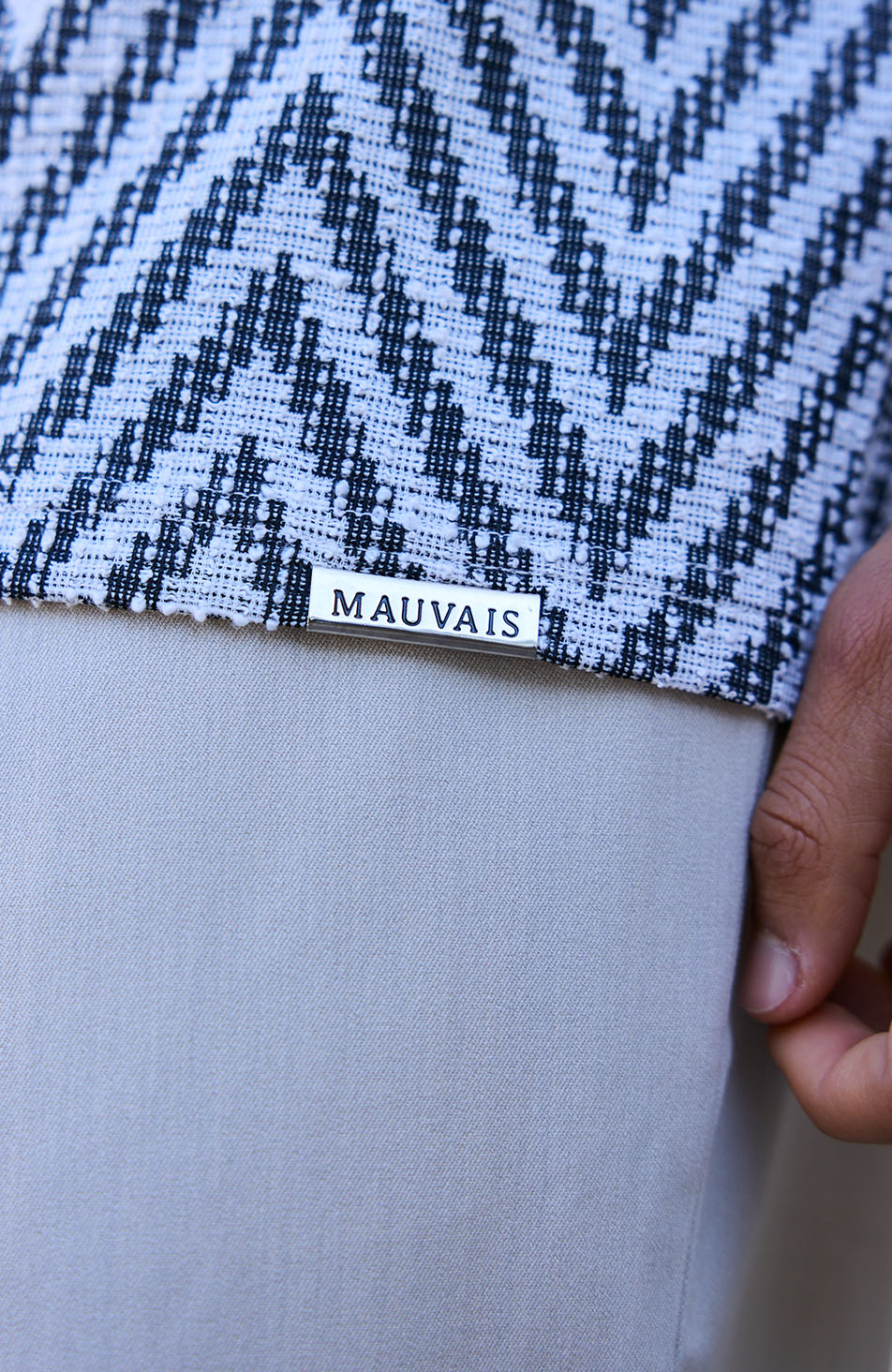 Marlin Textured Relaxed Polo in Grey - Image 4