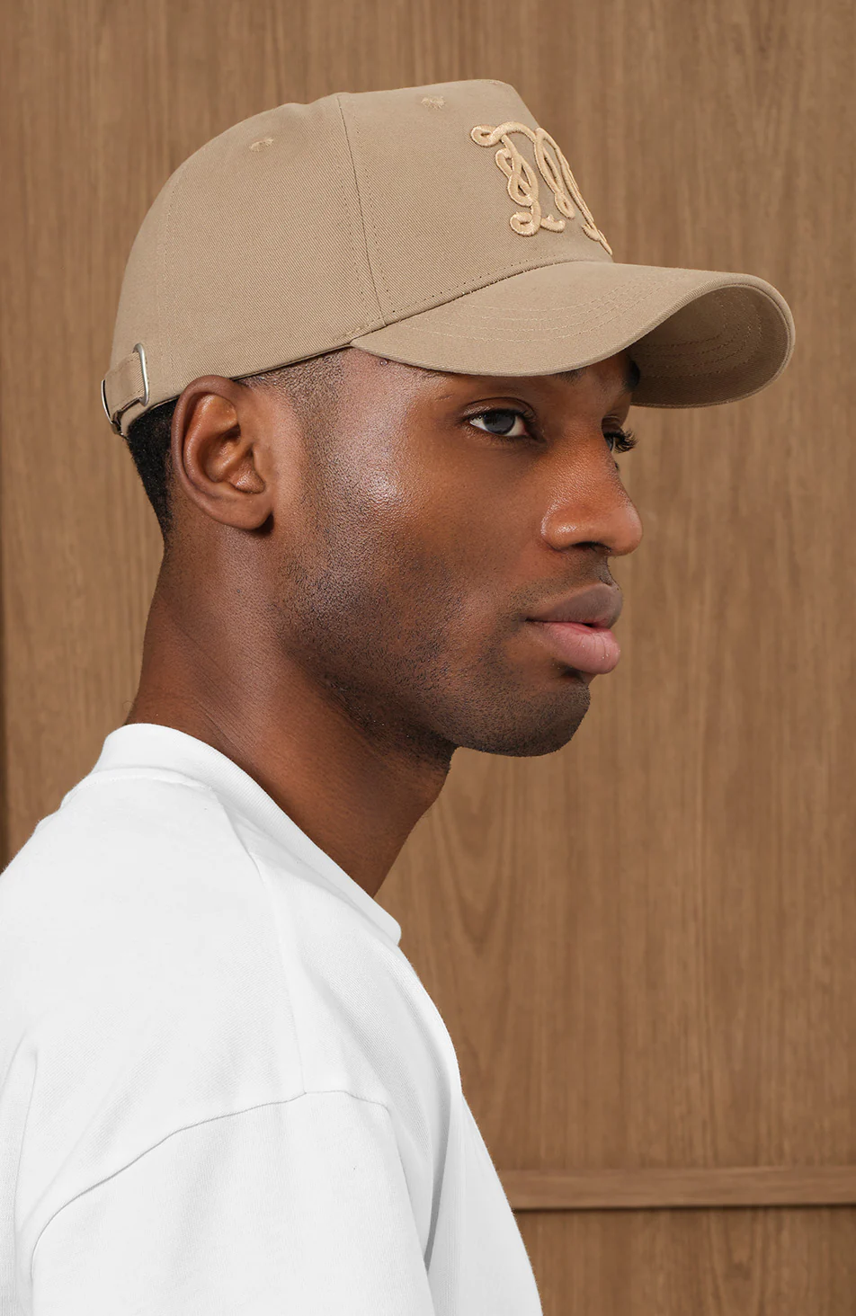 Monogram Trucker Cap in Beige - Image 4