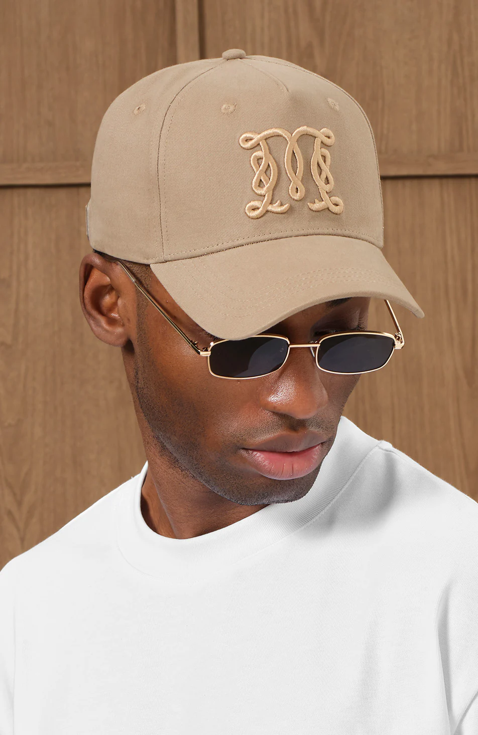 Monogram Trucker Cap in Beige - Image 6