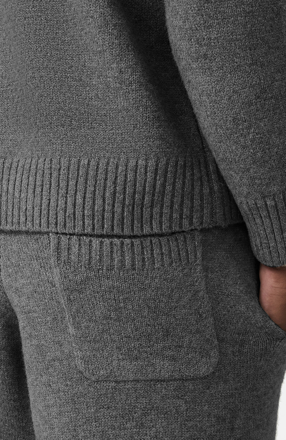 Montreux Knit Button Up Jumper in Grey - Image 4