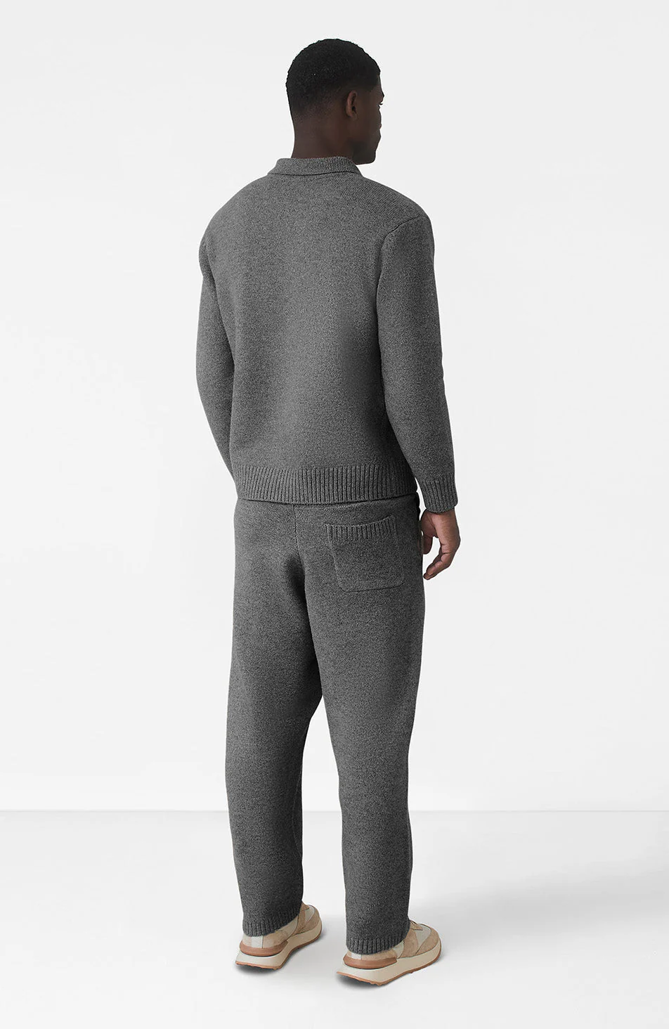 Montreux Knit Button Up Jumper in Grey - Image 6
