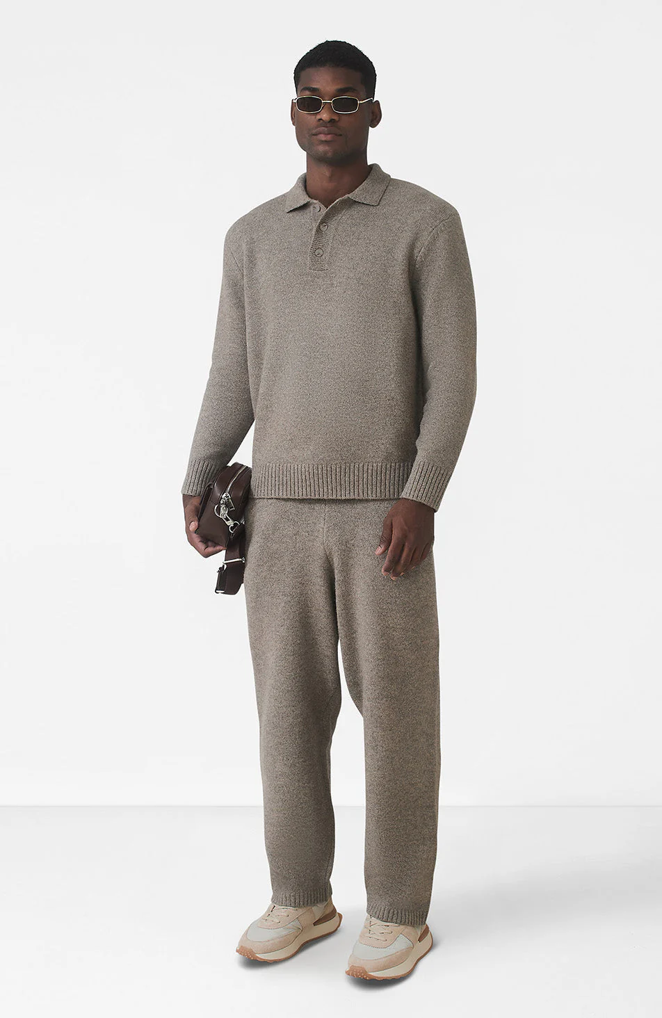 Montreux Knit Jogger in Beige - Image 3