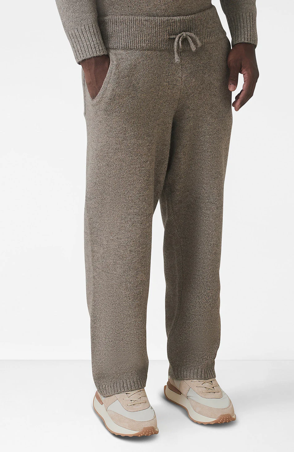 Montreux Knit Jogger in Beige - Image 4