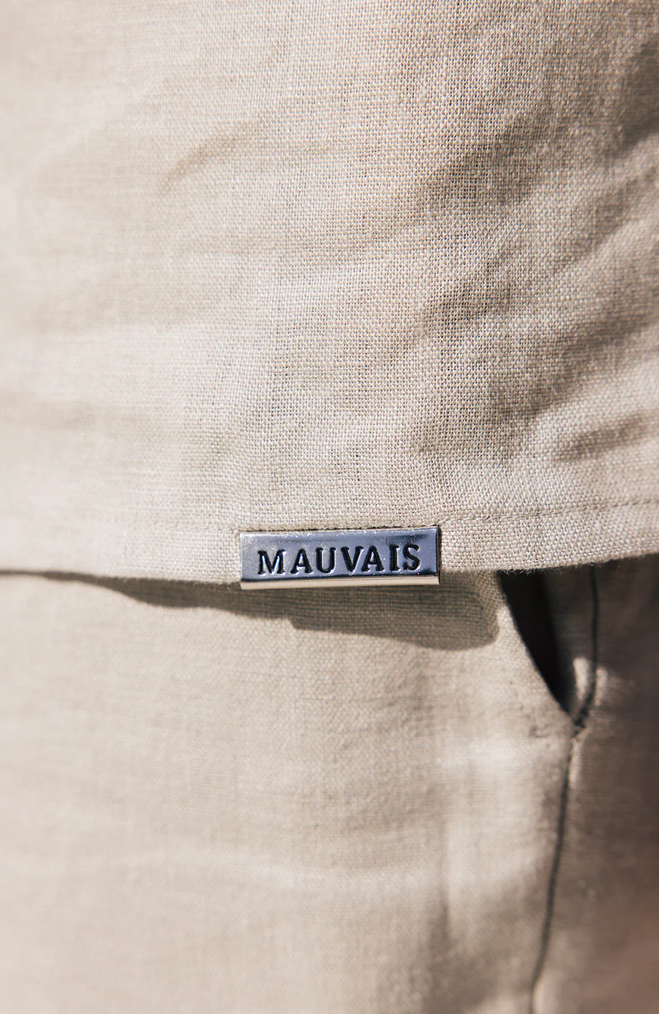 Nammos Pure Linen Tailored Shirt in Beige - Image 4