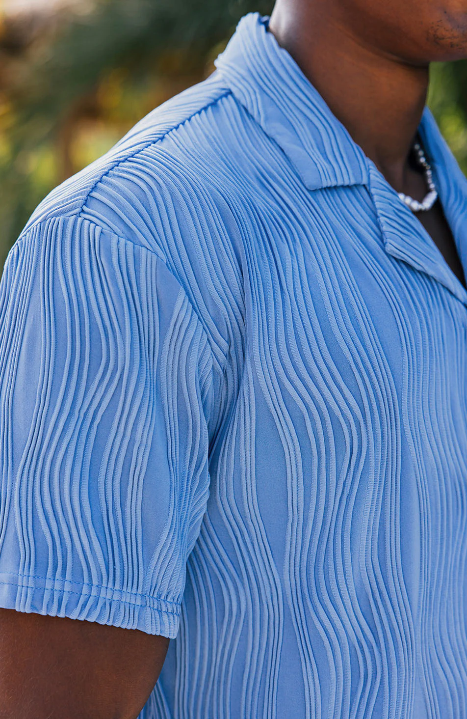 Relaxed Fit Wave Shirt in Blue - Image 3