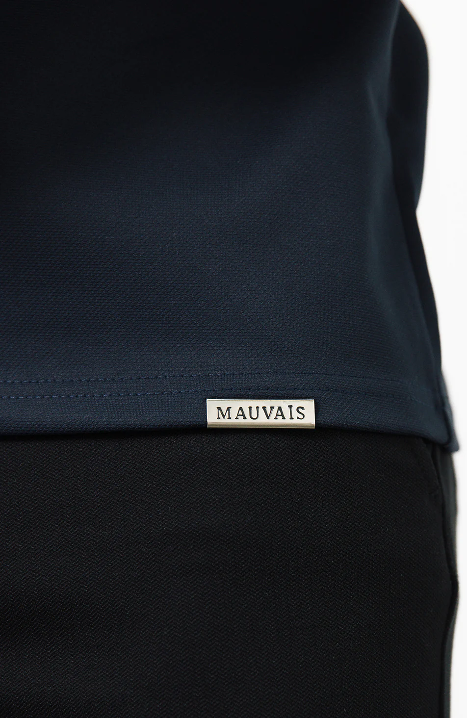 Renato Premium Zip Tee in Navy - Image 4