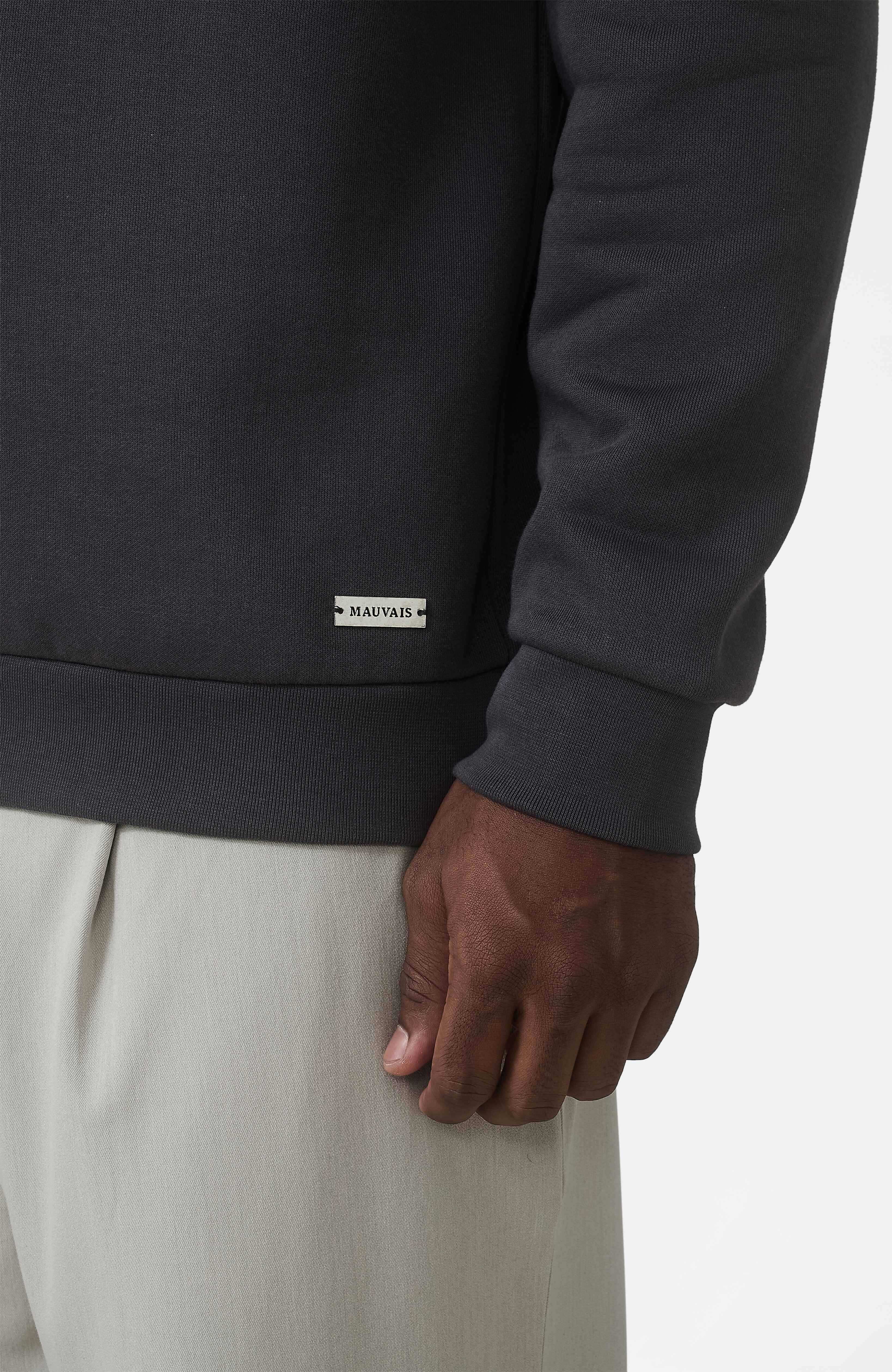 Ricamo Regular Logo Crew Sweatshirt in Slate - Image 4