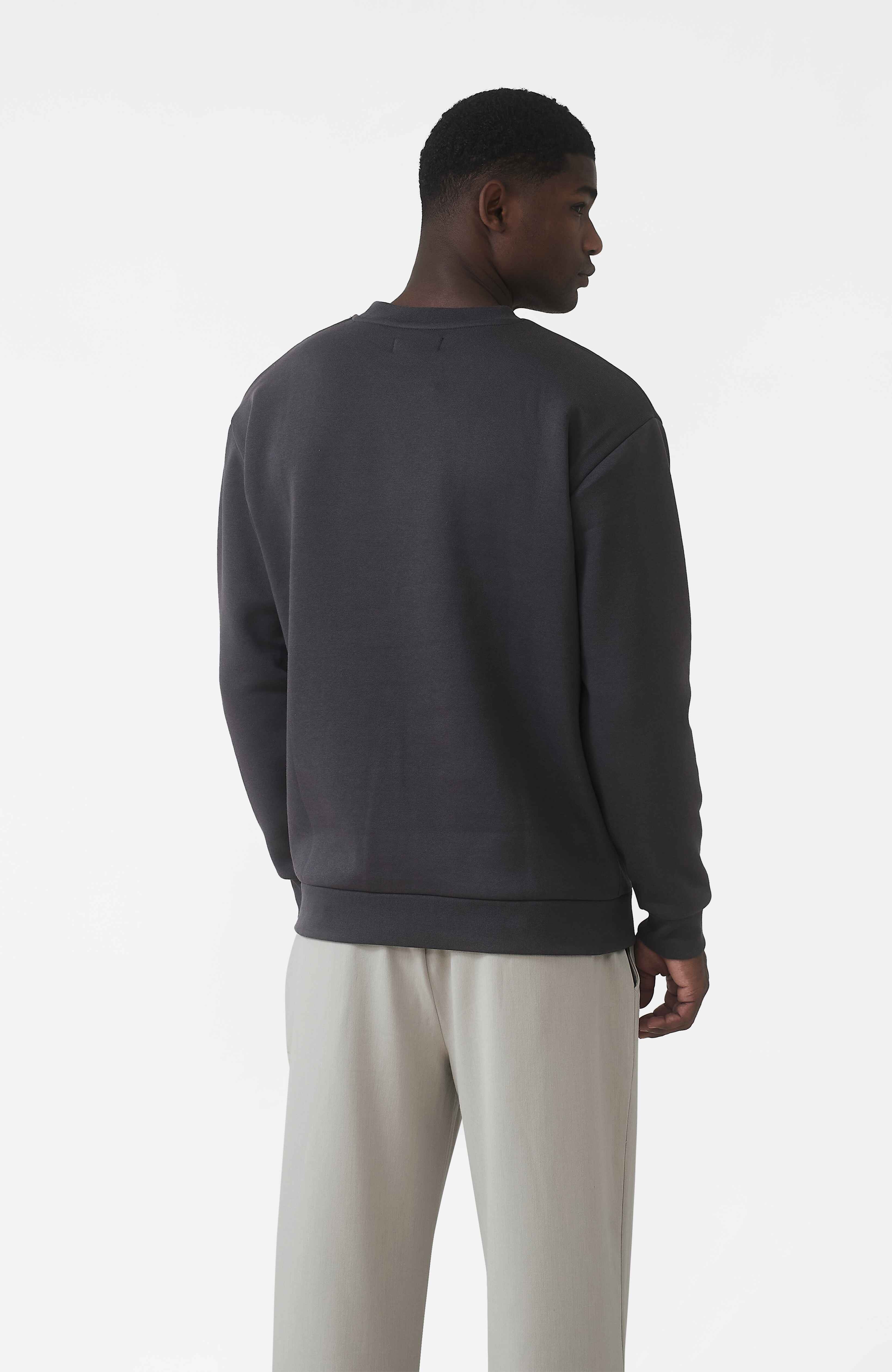 Ricamo Regular Logo Crew Sweatshirt in Slate - Image 5