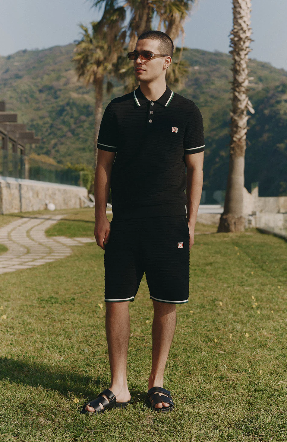 Riviera Knit Rib Short in Black - Image 4