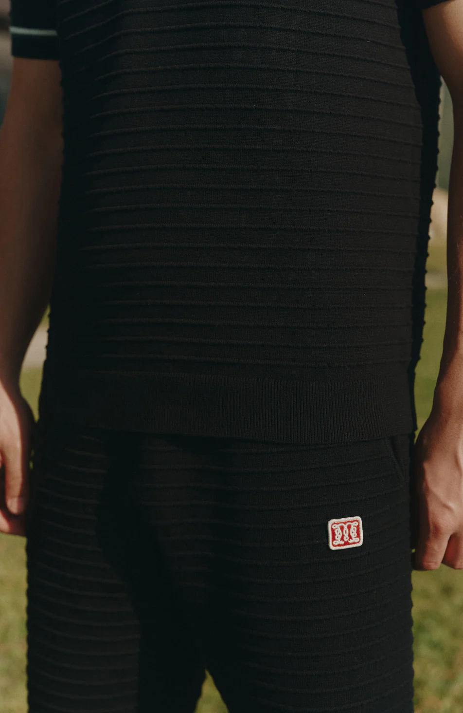 Riviera Knit Rib Short in Black - Image 7