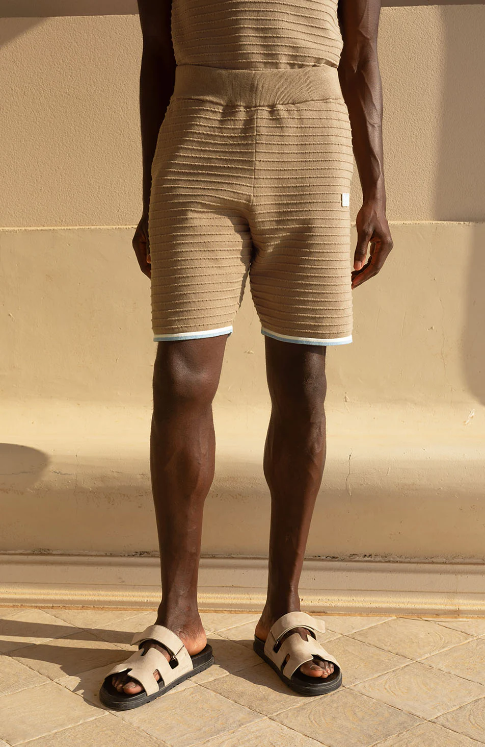 Riviera Knit Rib Short in Taupe
