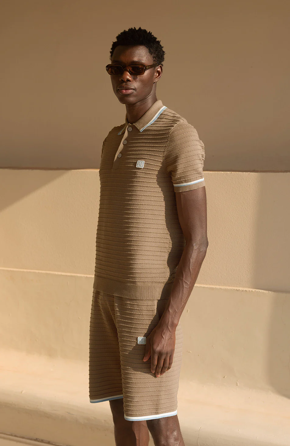 Riviera Knit Rib Short in Taupe - Image 4