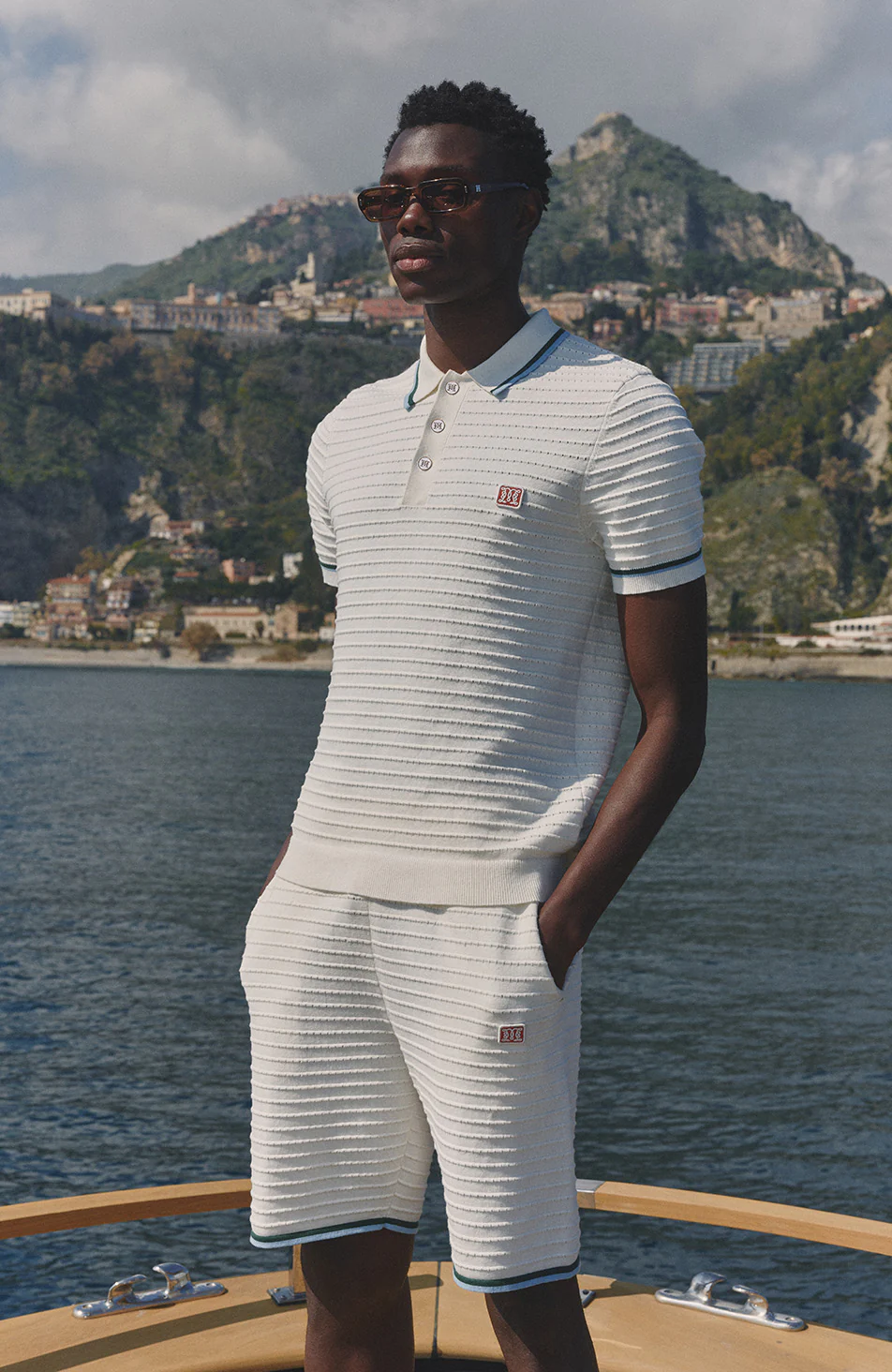 Riviera Knit Rib Short in White - Image 5