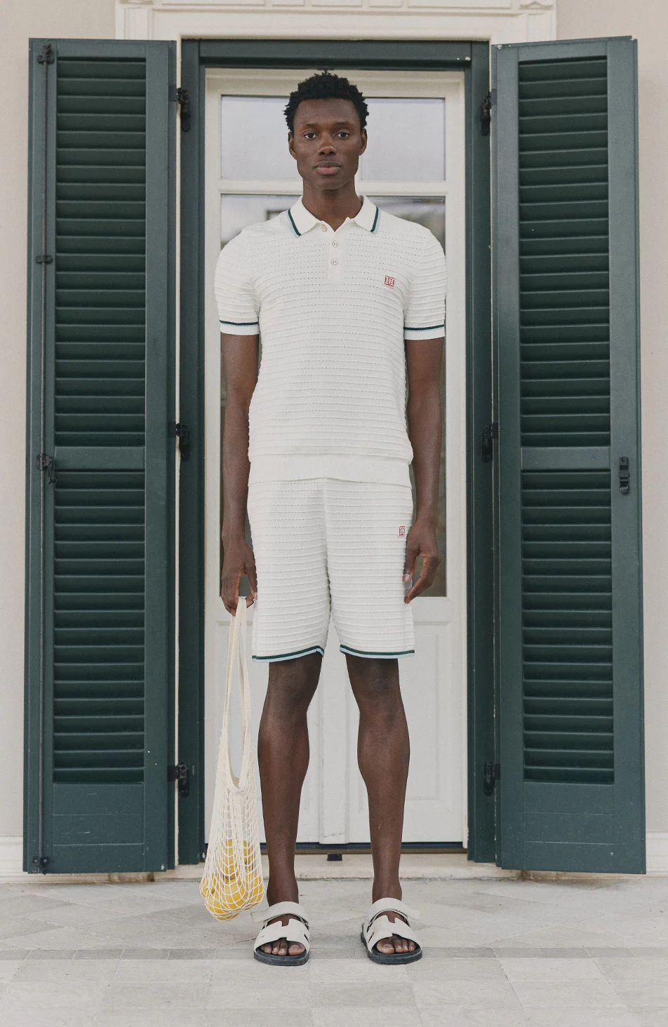 Riviera Knit Rib Short in White - Image 6