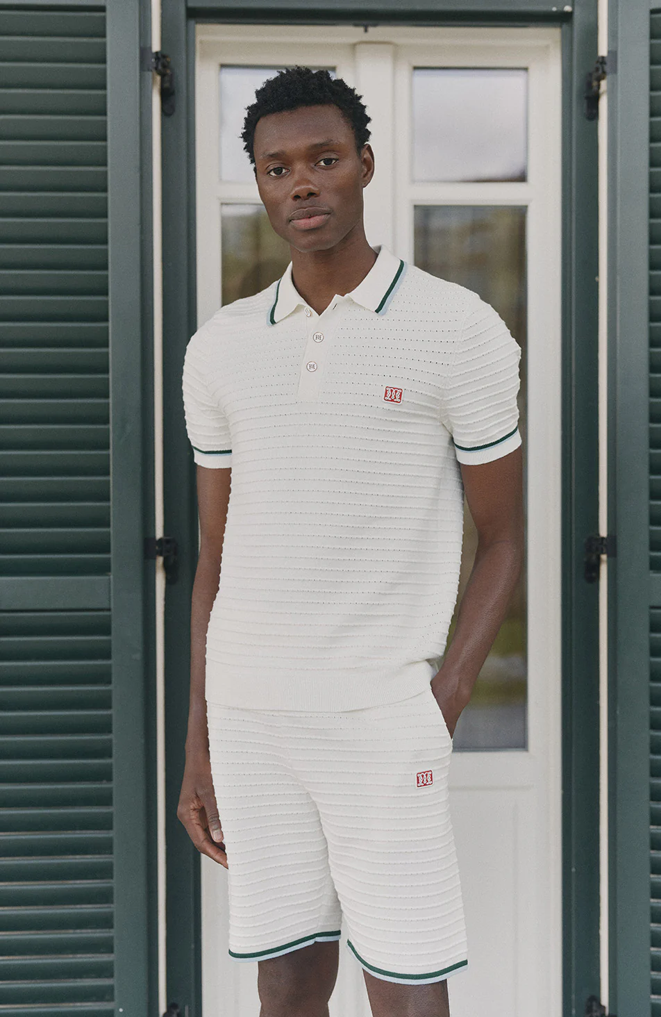 Riviera Knit Rib Short in White - Image 8