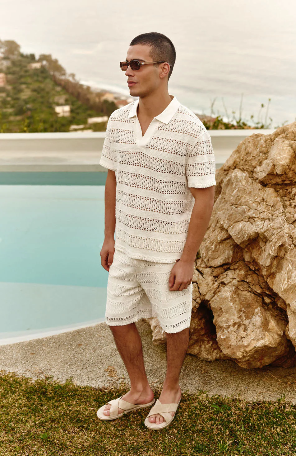 Romano Boxy Polo in White - Image 5