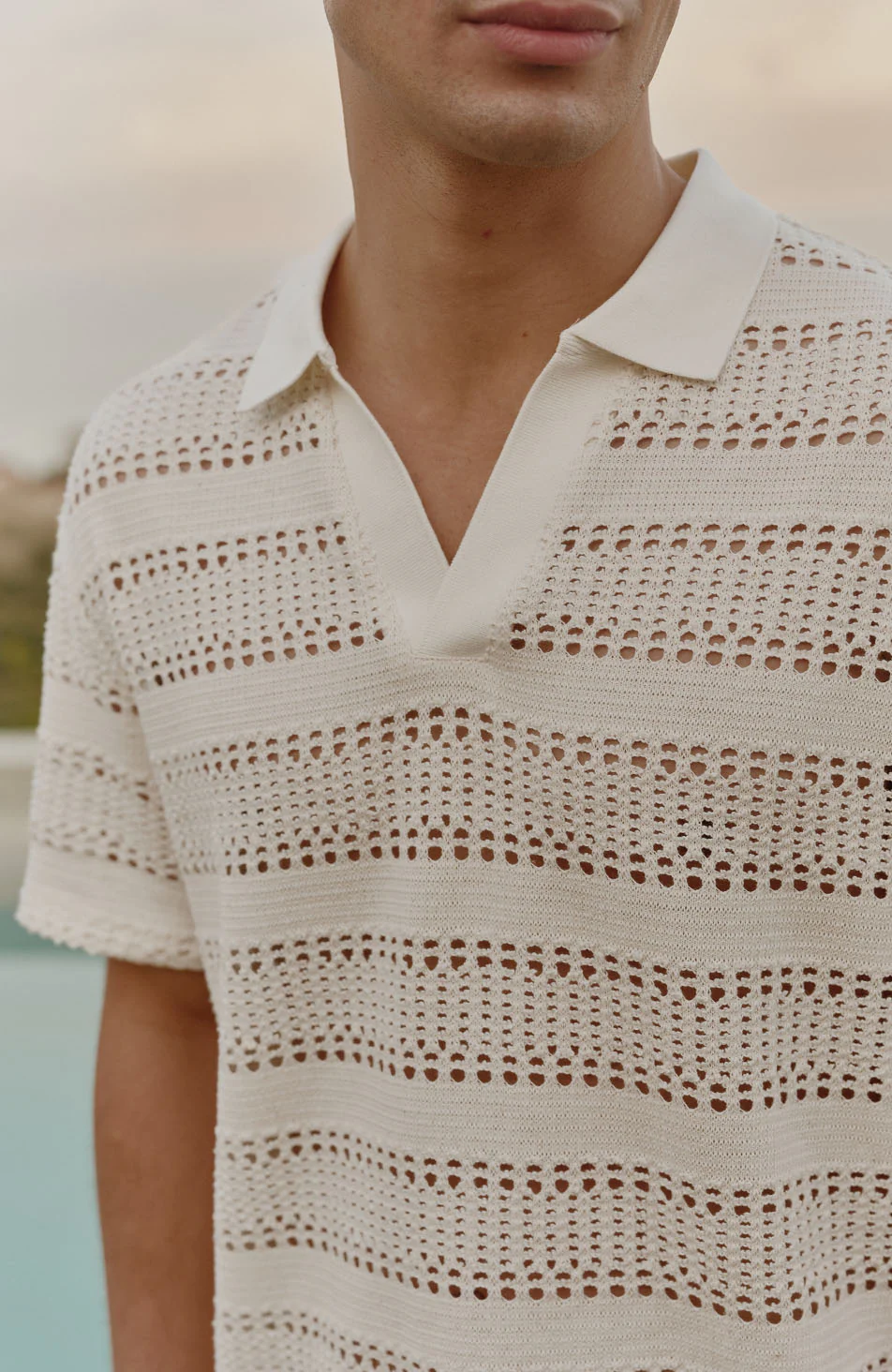 Romano Boxy Polo in White - Image 8