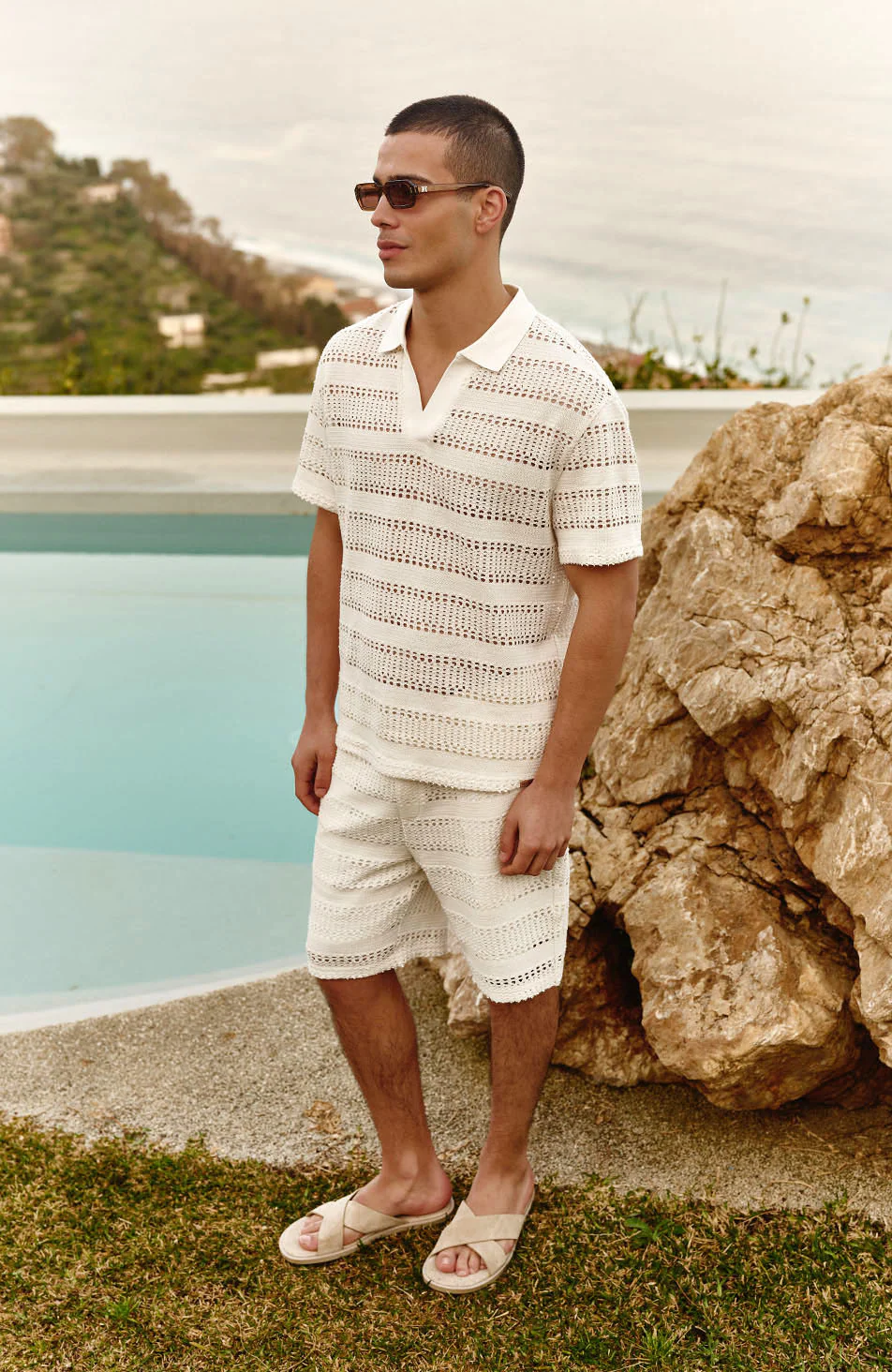 Romano Shorts in White - Image 3