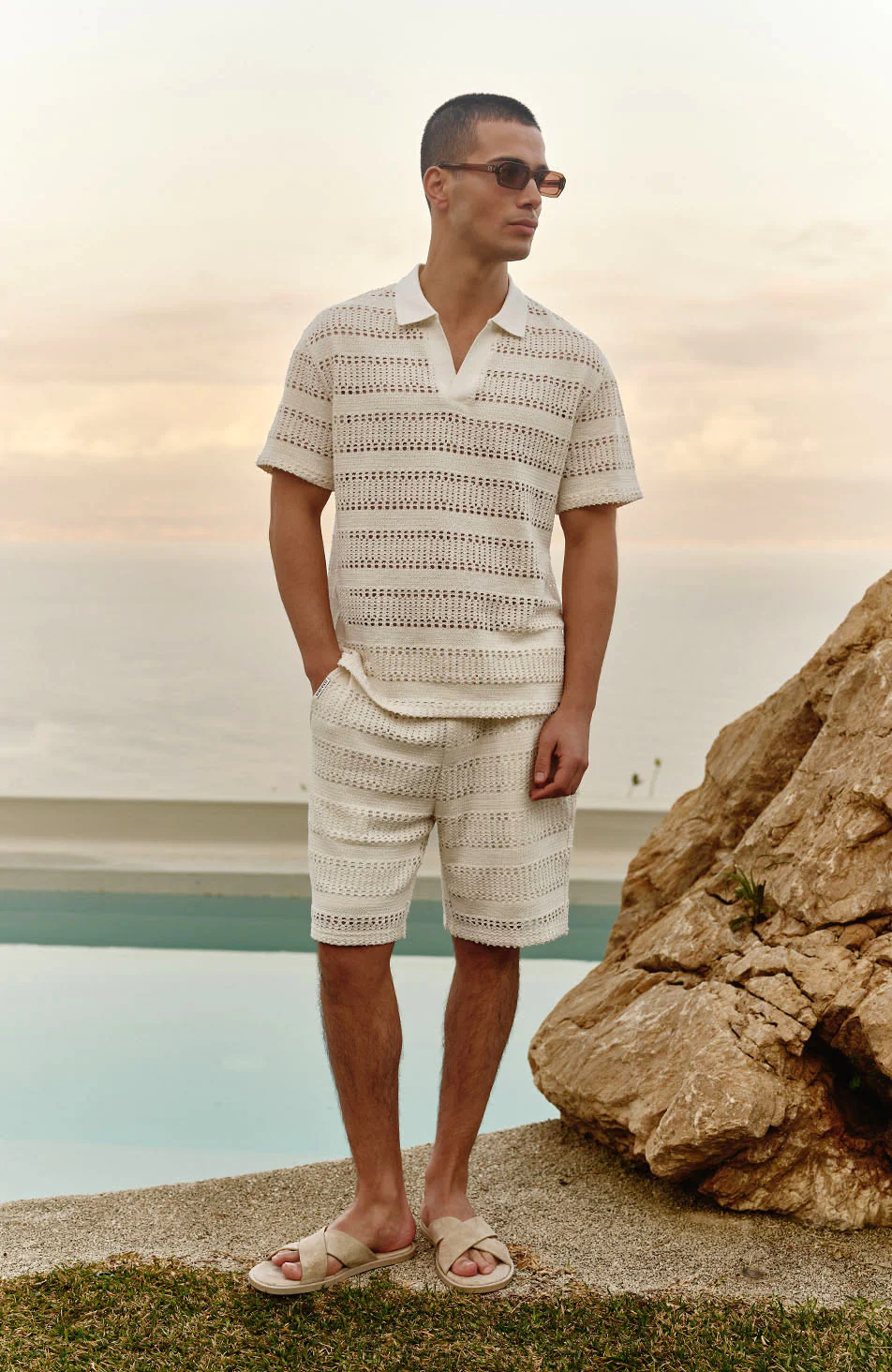 Romano Shorts in White - Image 4
