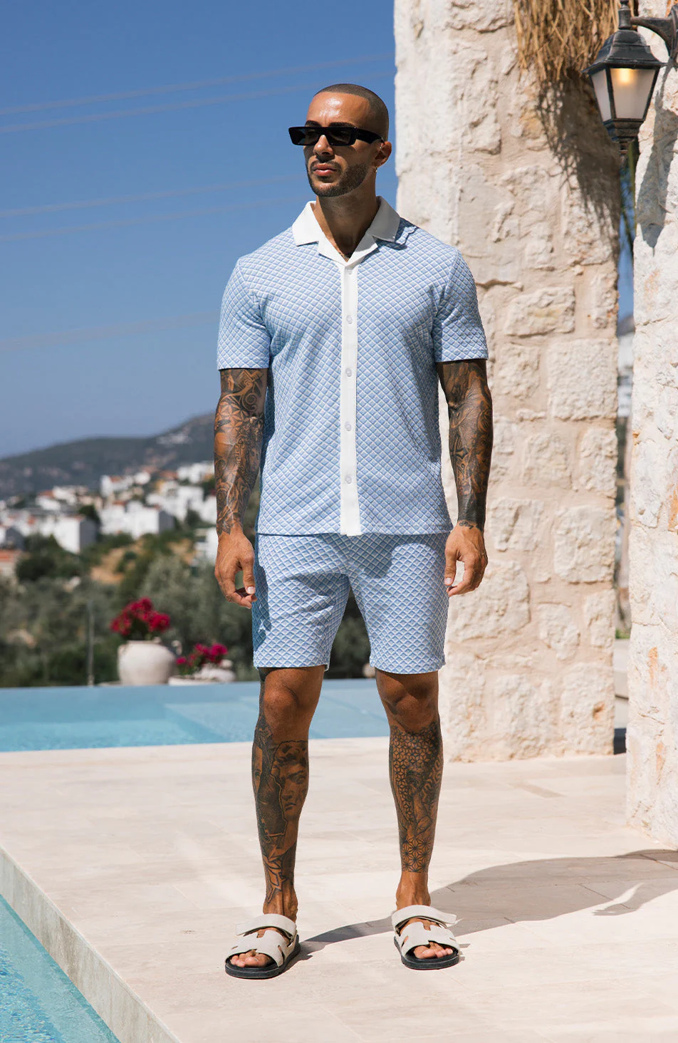 Salerno Slim Stretch Short in Blue - Image 6