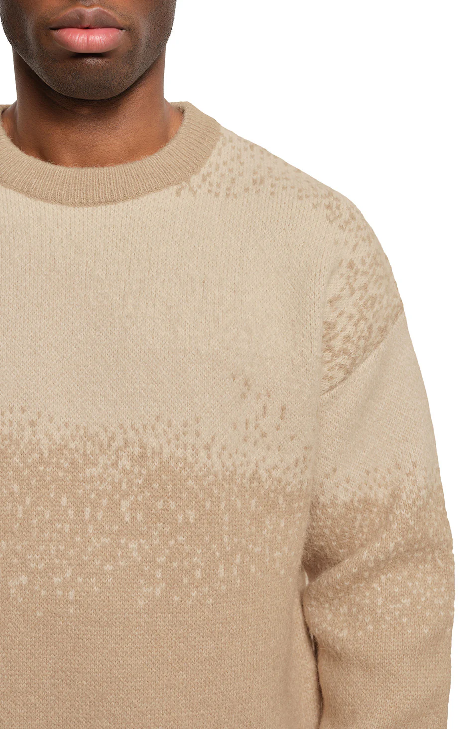 Salvador Ombre Oversized Knit Sweater in Beige - Image 4